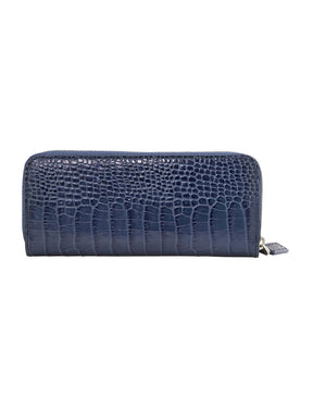 Meisterstück Embossed Leather 2 Pen Pouch-Indigo