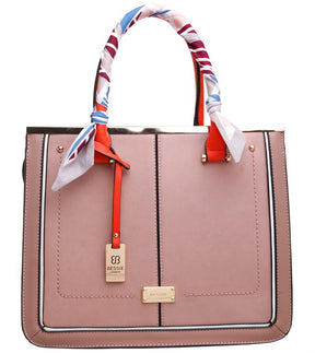 RIBBON TWO TONE TOTE