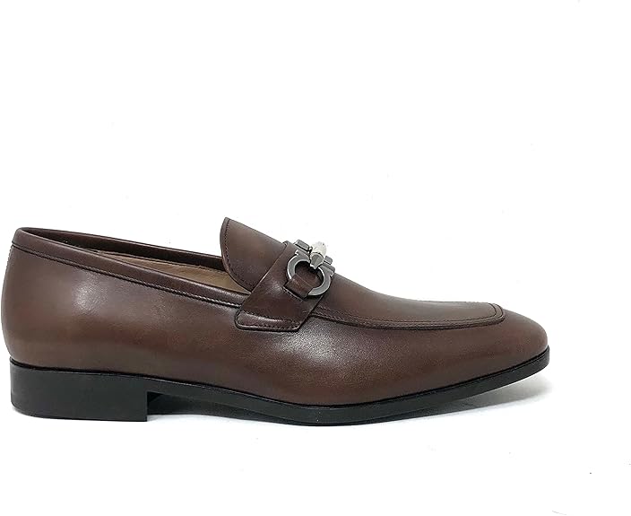 SALVATORE FERRAGAMO BLACK LEATHER PENNY LOAFERS