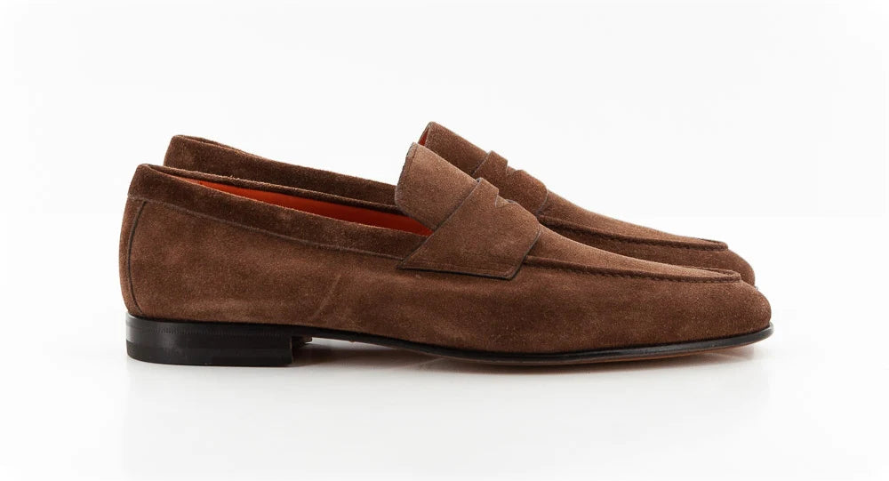 Penny Loafer Brown & Black Suede