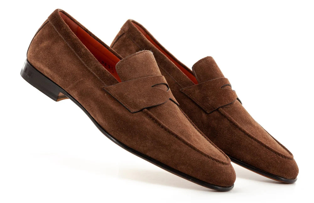 Penny Loafer Brown & Black Suede