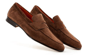 Penny Loafer Brown & Black Suede