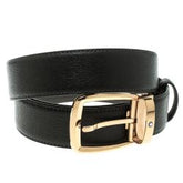 Montblanc Black Leather Buckle Belt 120cm