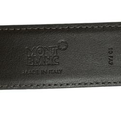 Montblanc Black Leather Buckle Belt 120cm