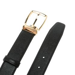 Montblanc Black Leather Buckle Belt 120cm