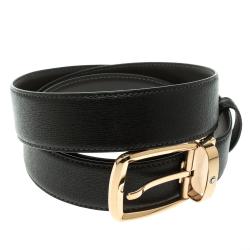 Montblanc Black Leather Buckle Belt 120cm