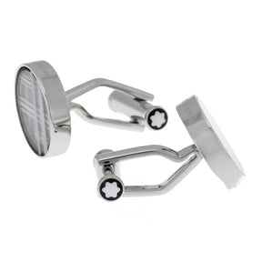 Men's Stainless Steel Silver Cufflinks