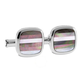 Contemporary Striped Mother of Pearl Cufflinks