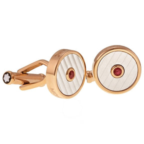 Horlogerie Round Rose Gold PVD Cufflinks