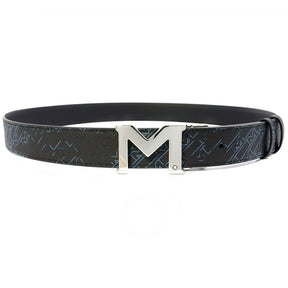 M Buckle Blue 35 mm Reversible PVC Belt