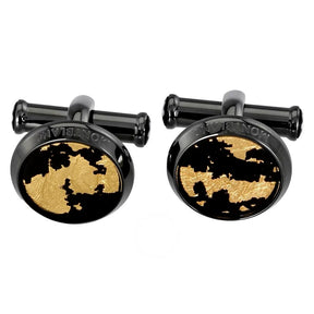 Sartorial Black Stainless Steel Cufflinks